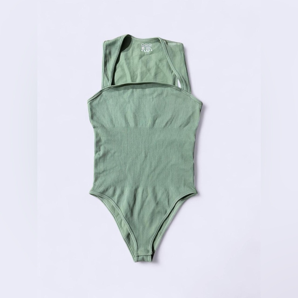 Sage Green Ribbed Bodysuit
